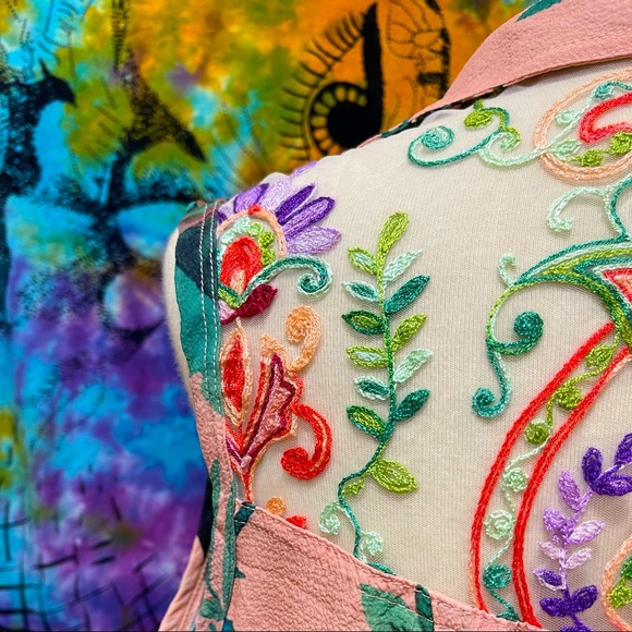 🌈 Flower embroidered beautiful dress - Picture 7 of 12